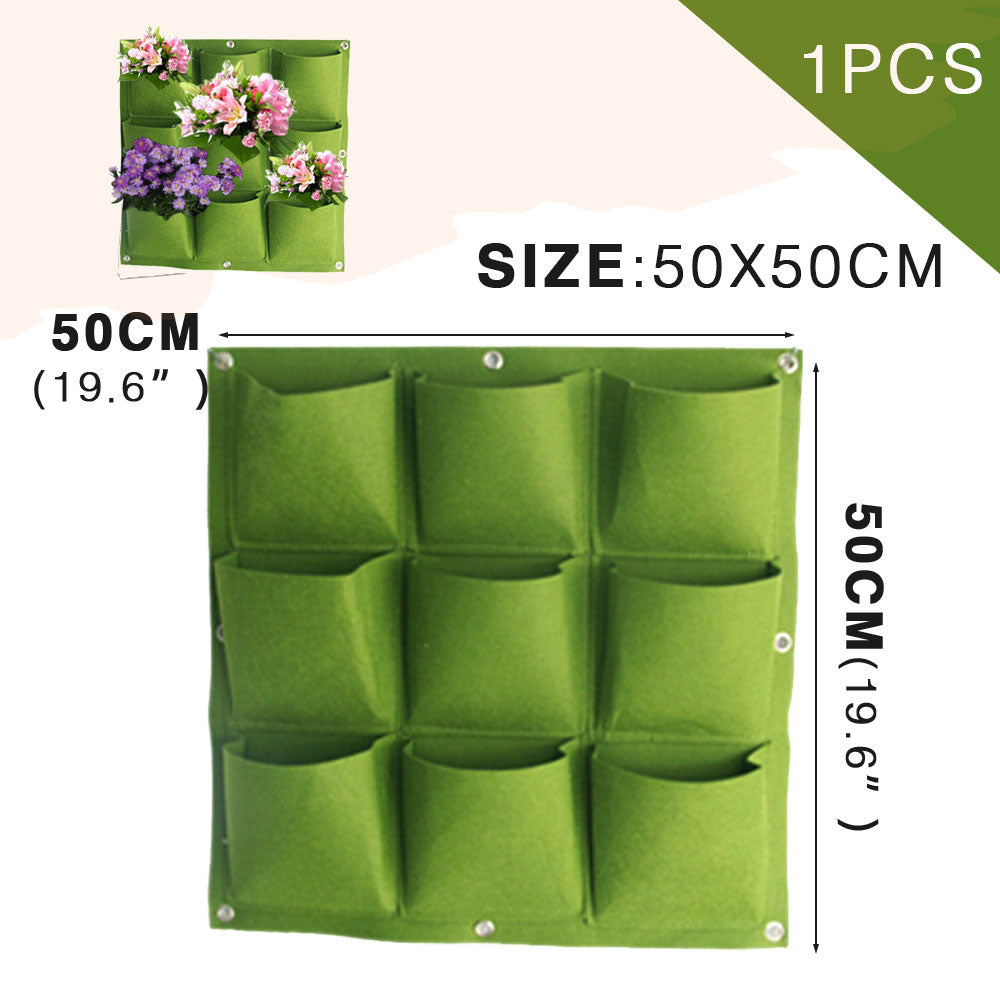 NEW Wall Hanging Pockets Planting Bags Flower Pot Waterproof Grow Bag Garden Planter Vertical Suculentas Plant Pot Home Decor