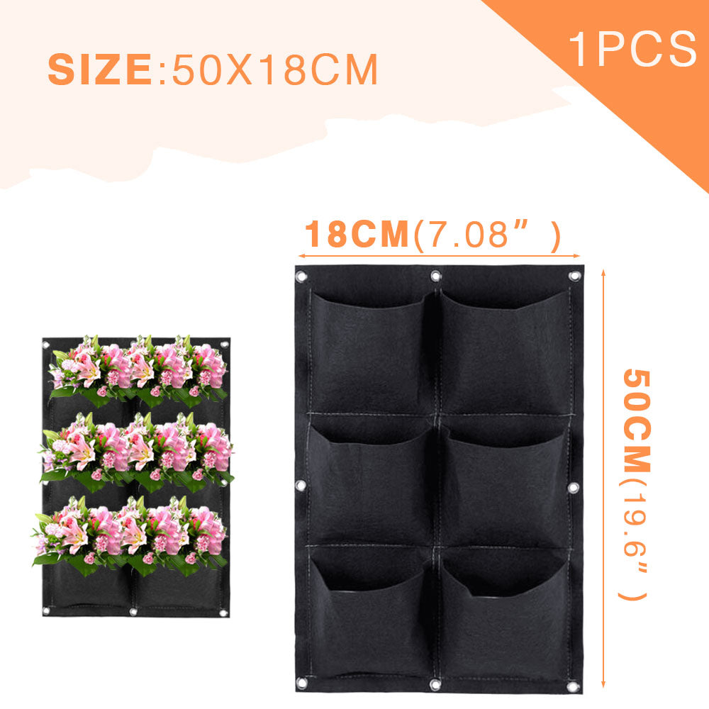 NEW Wall Hanging Pockets Planting Bags Flower Pot Waterproof Grow Bag Garden Planter Vertical Suculentas Plant Pot Home Decor