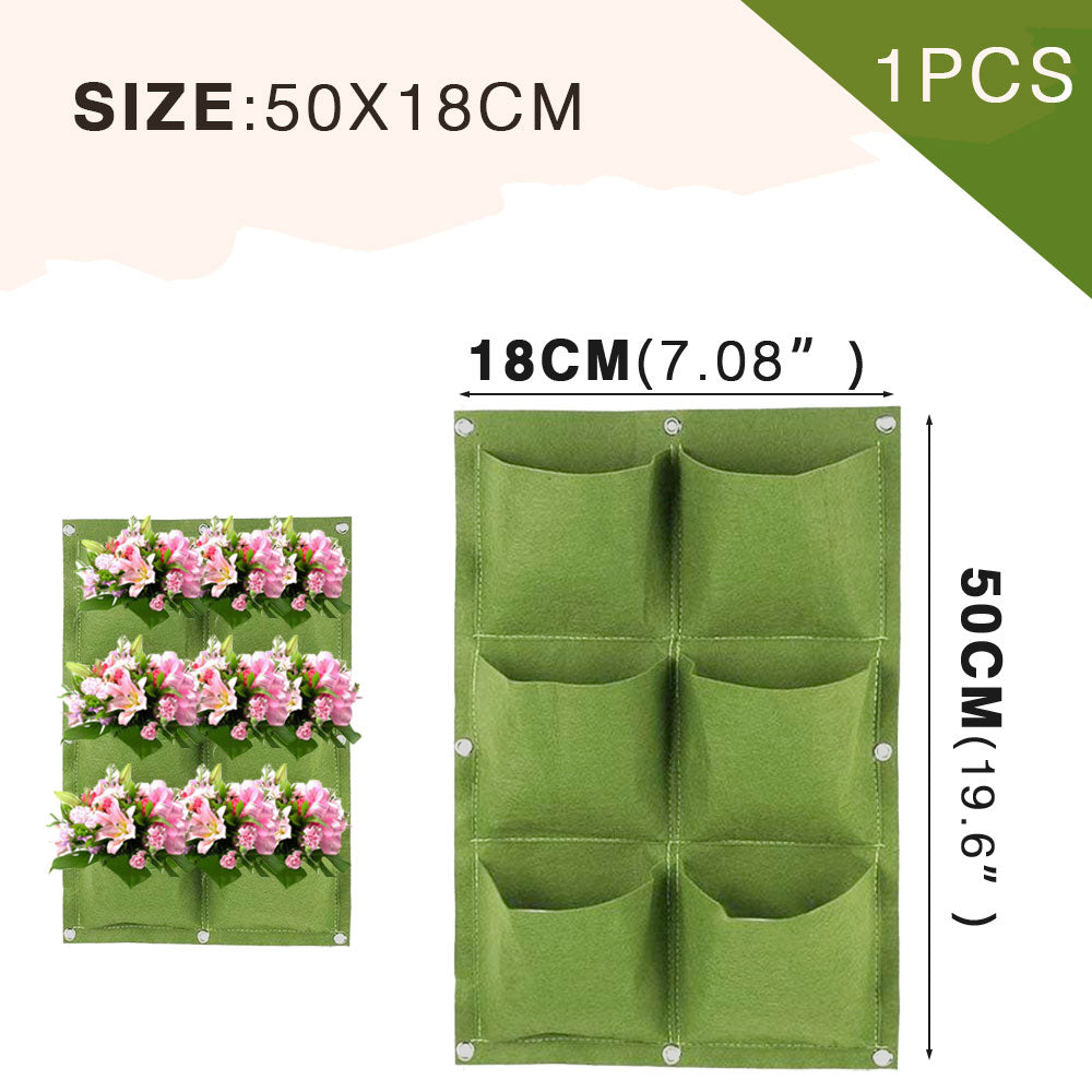 NEW Wall Hanging Pockets Planting Bags Flower Pot Waterproof Grow Bag Garden Planter Vertical Suculentas Plant Pot Home Decor