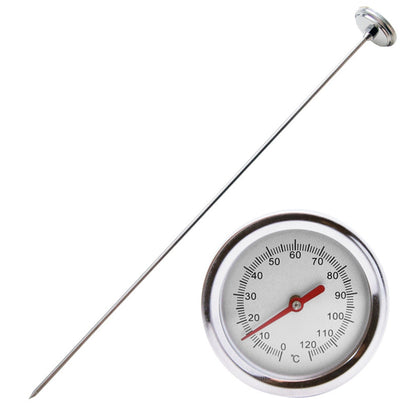 50cm Compost Soil Tester Meter Measuring Probe Stainless Steel Thermometer Temperature Monitor for Garden Lawn Plant Pot Tools