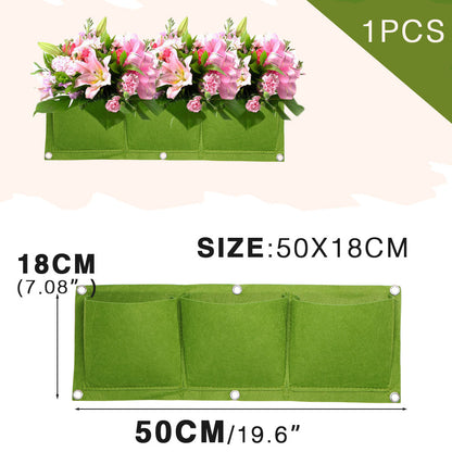 NEW Wall Hanging Pockets Planting Bags Flower Pot Waterproof Grow Bag Garden Planter Vertical Suculentas Plant Pot Home Decor