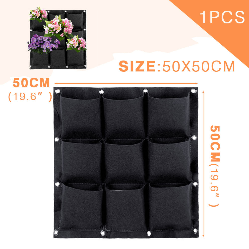 NEW Wall Hanging Pockets Planting Bags Flower Pot Waterproof Grow Bag Garden Planter Vertical Suculentas Plant Pot Home Decor