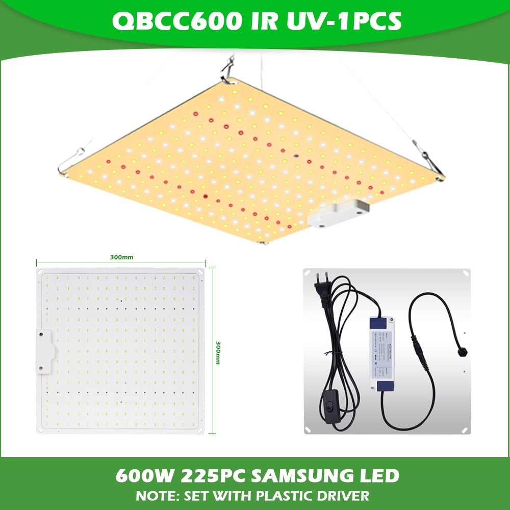 Full Spectrum 600W Grow Lamp For Plants High PPFD Uv Light Plants 2x3FT Tent For Seedling, Veg and Blooming