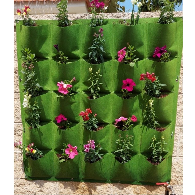 NEW Wall Hanging Pockets Planting Bags Flower Pot Waterproof Grow Bag Garden Planter Vertical Suculentas Plant Pot Home Decor