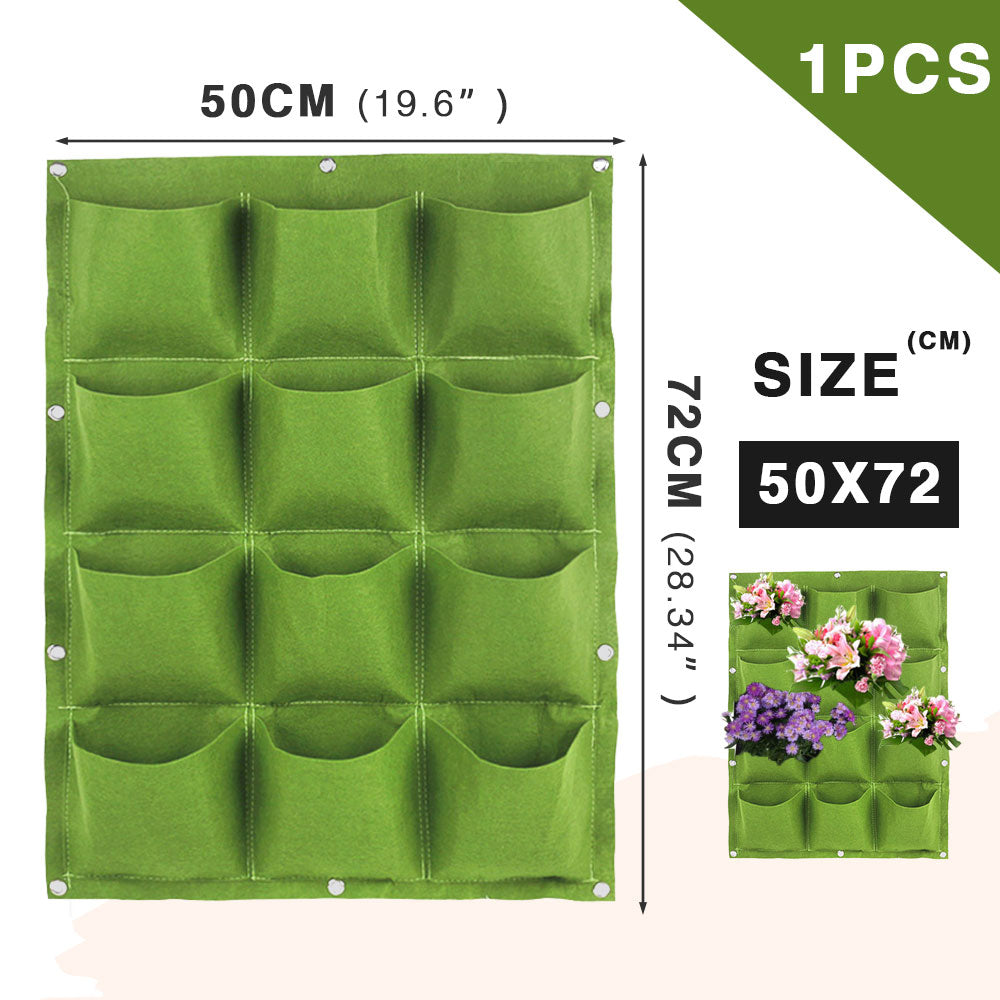 NEW Wall Hanging Pockets Planting Bags Flower Pot Waterproof Grow Bag Garden Planter Vertical Suculentas Plant Pot Home Decor