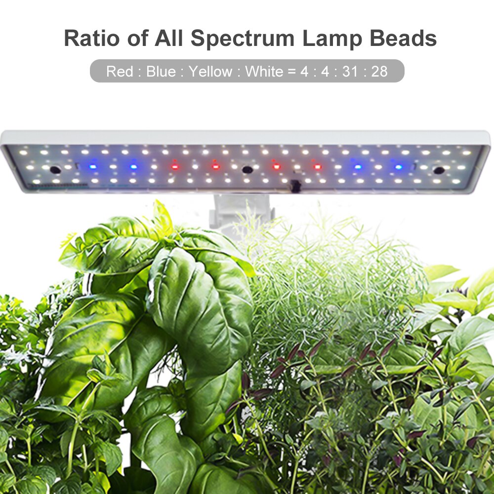 Garden Hydroponics Growing System Indoor Herb Garden Kit Automatic Timing  LED Grow Lights Smart Water Pump for Home Flower Pots