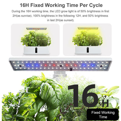 Garden Hydroponics Growing System Indoor Herb Garden Kit Automatic Timing  LED Grow Lights Smart Water Pump for Home Flower Pots