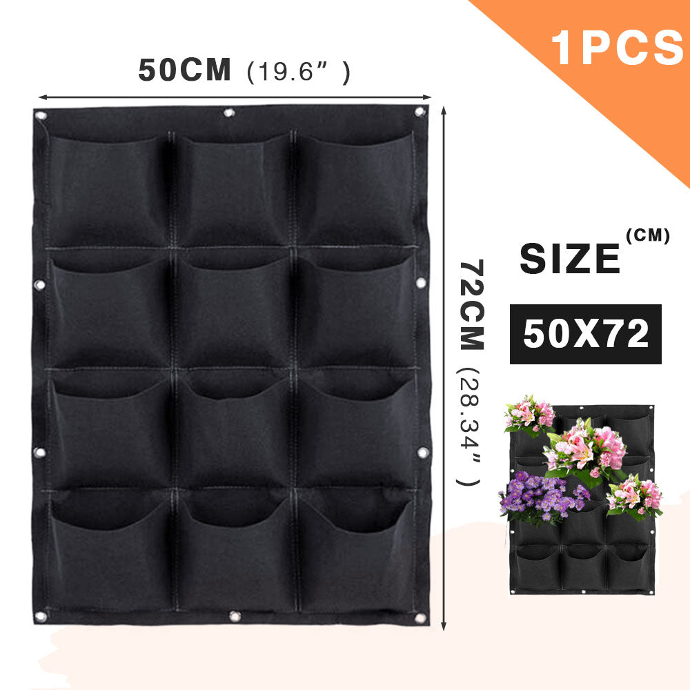 NEW Wall Hanging Pockets Planting Bags Flower Pot Waterproof Grow Bag Garden Planter Vertical Suculentas Plant Pot Home Decor