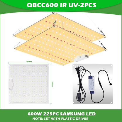 Full Spectrum 600W Grow Lamp For Plants High PPFD Uv Light Plants 2x3FT Tent For Seedling, Veg and Blooming