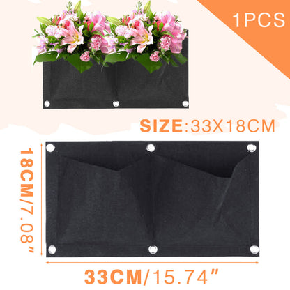 NEW Wall Hanging Pockets Planting Bags Flower Pot Waterproof Grow Bag Garden Planter Vertical Suculentas Plant Pot Home Decor