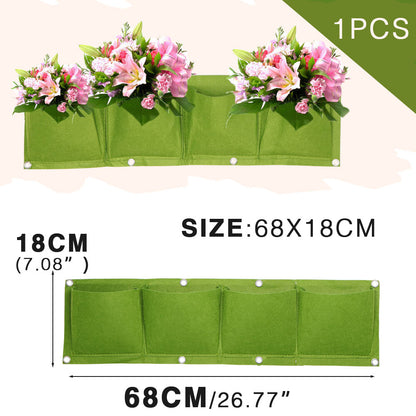 NEW Wall Hanging Pockets Planting Bags Flower Pot Waterproof Grow Bag Garden Planter Vertical Suculentas Plant Pot Home Decor