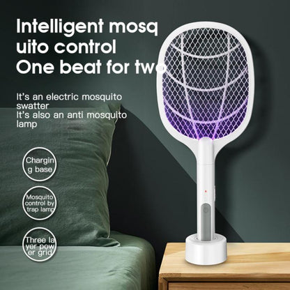 Mosquito Electric Flies Swatter Killer With UV Light USB Rechargeable LED Lamp Summer Mosquito Trap Racket Anti Insect Swatter